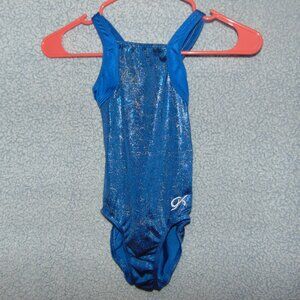 GK Blue Silver Splatter Leotard NoTag